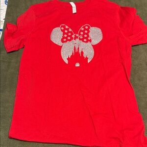 Bella Canvas Red Tee with Silver Graphic